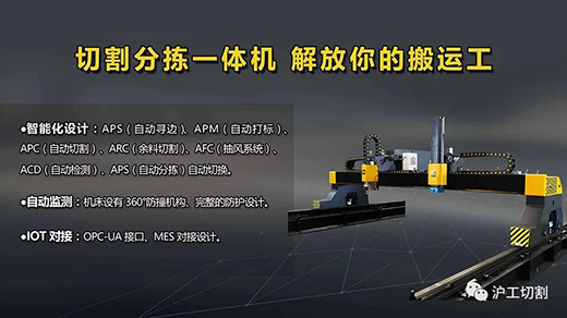 suncitygroup太阳集团全自动等离子切割分拣一体机